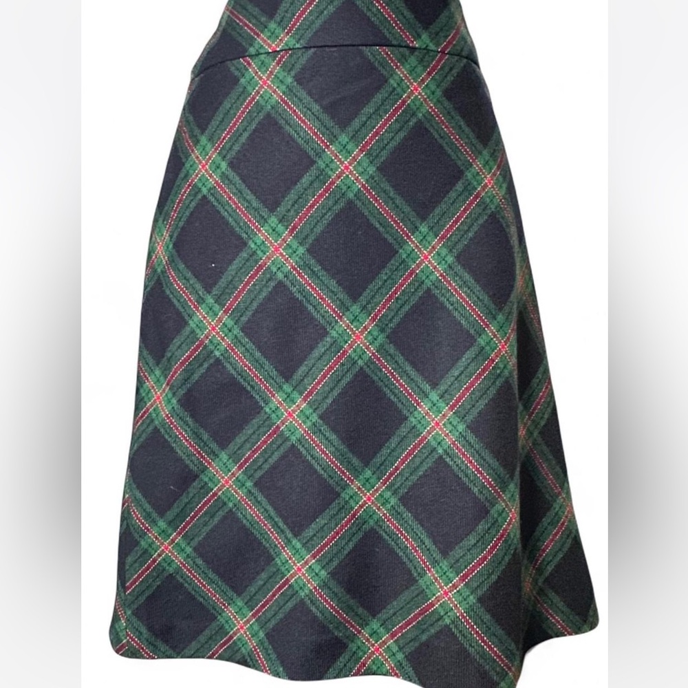 Talbots Navy, Green and Red Plaid Skirt